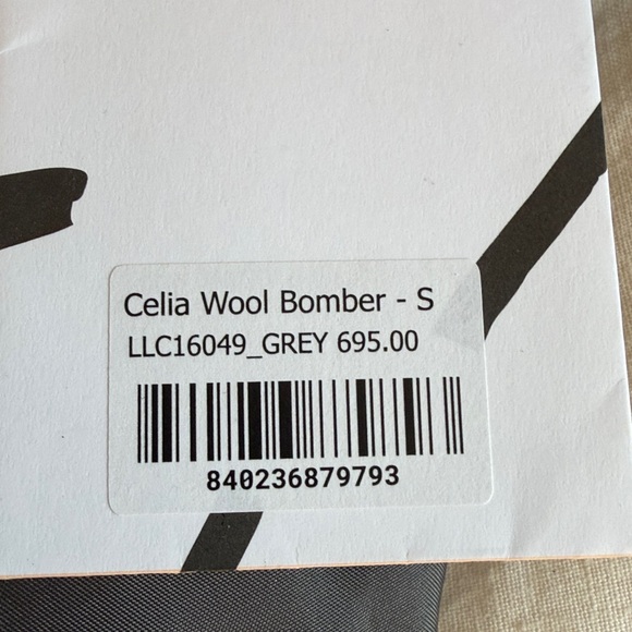 La Ligne Celia Bomber Gray Wool Jacket NWT - Picture 3 of 3